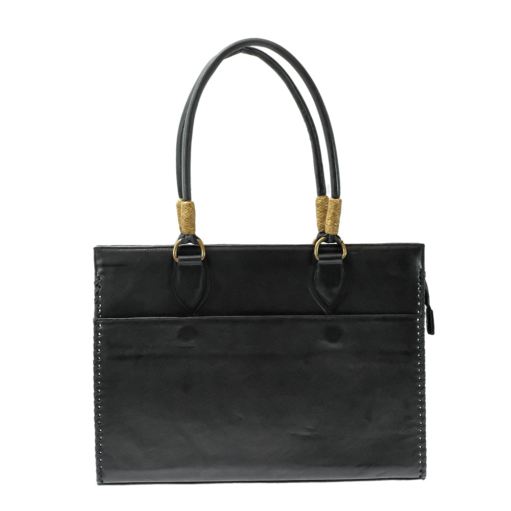 Juan Antonio Other Juan Antonio Black Italian Leather Handbag with Brass Hardware