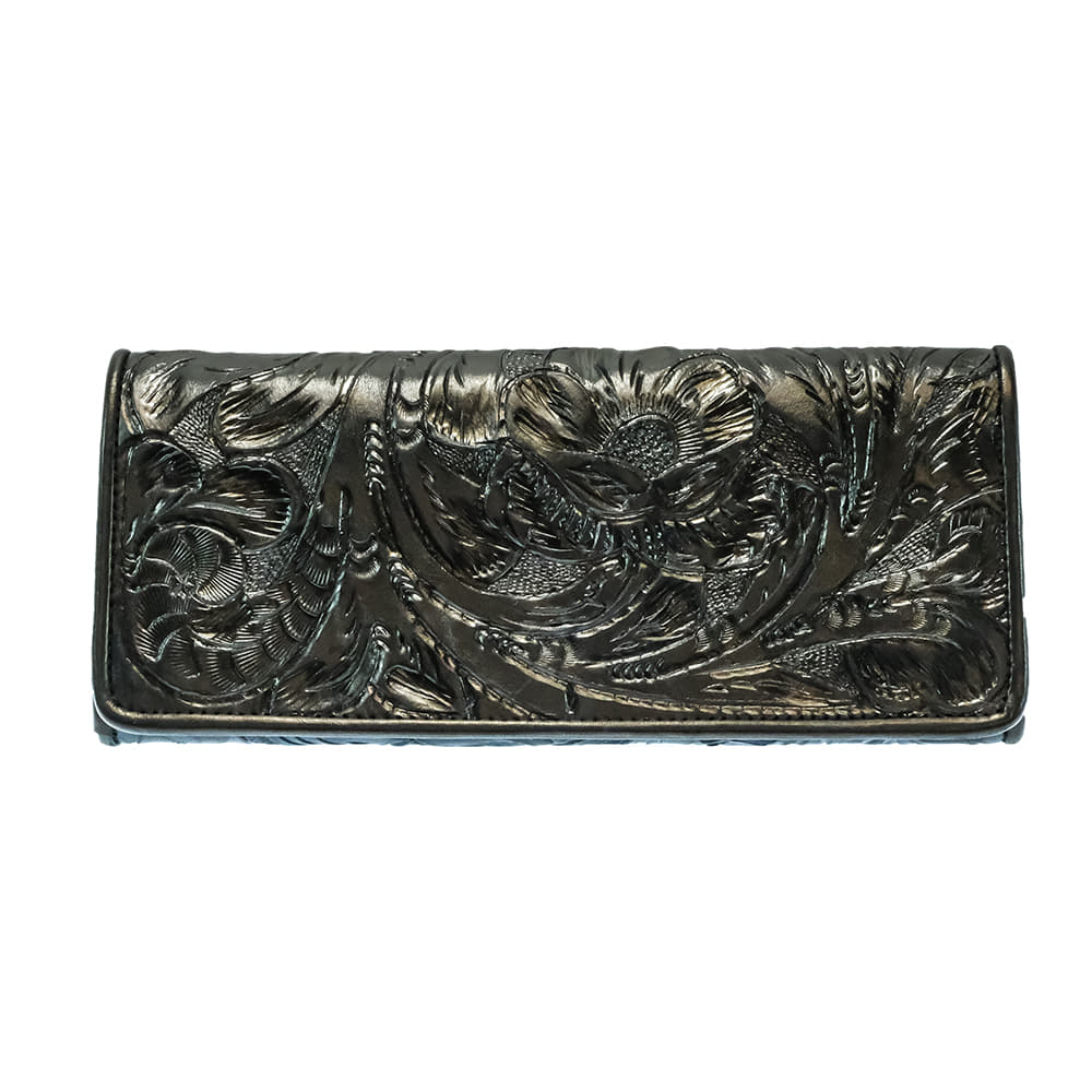 Juan Antonio Other Juan Antonio Black Leather Flower Tooled Wallet
