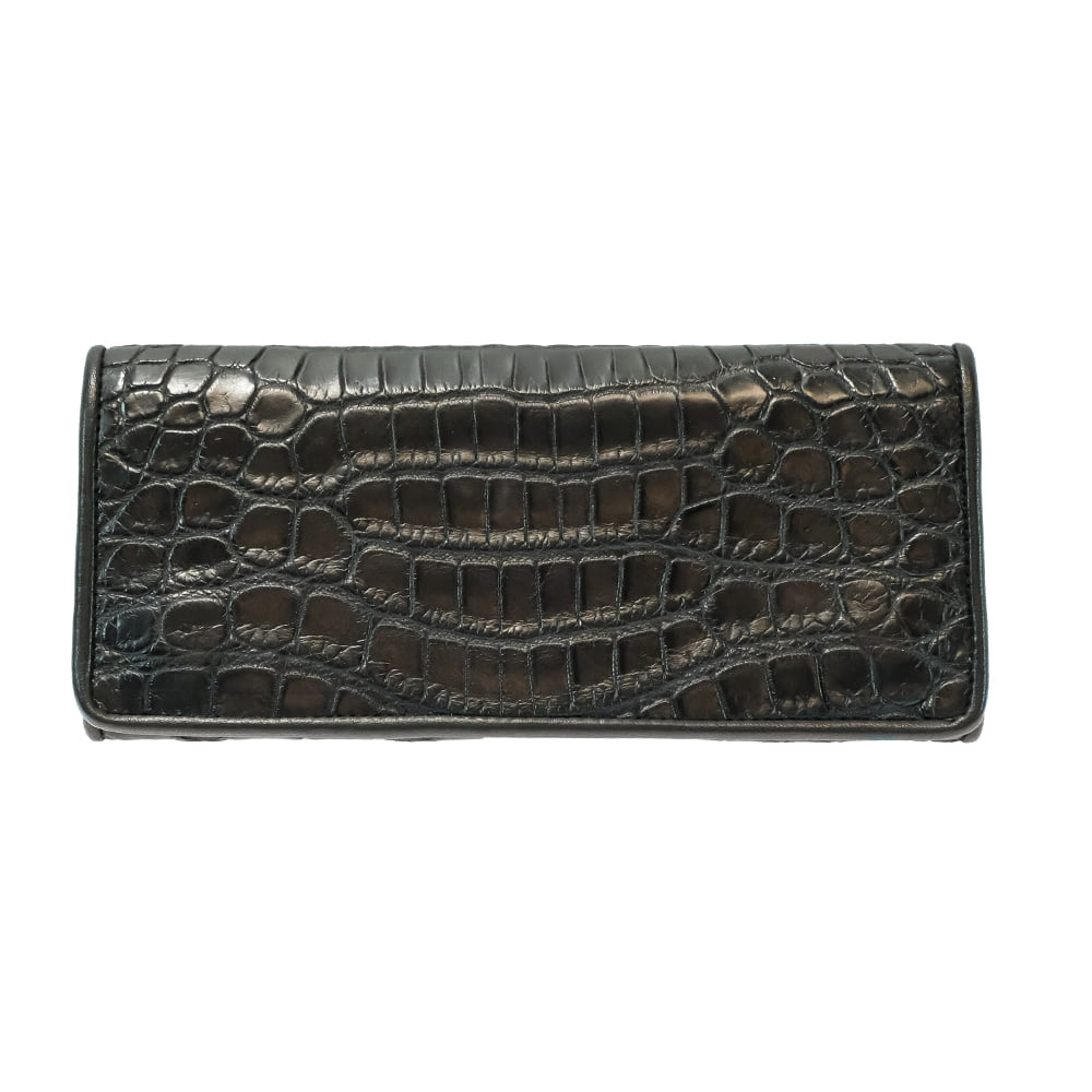 Juan Antonio Other Juan Antonio Full Nile Alligator Black Flap Wallet