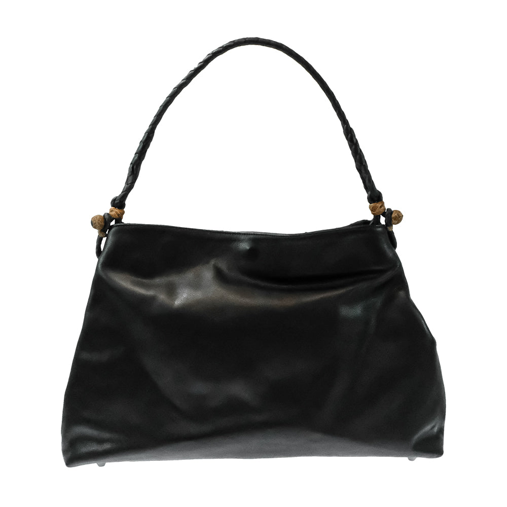 Juan Antonio Other Juan Antonio Natural Python Front Italian Black Leather Back Handbag