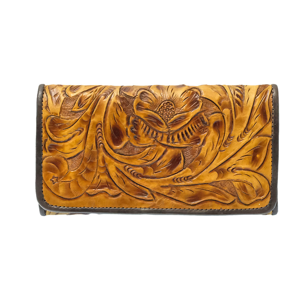 Juan Antonio Other Juan Antonio Saddle Tan Tooled Wallet
