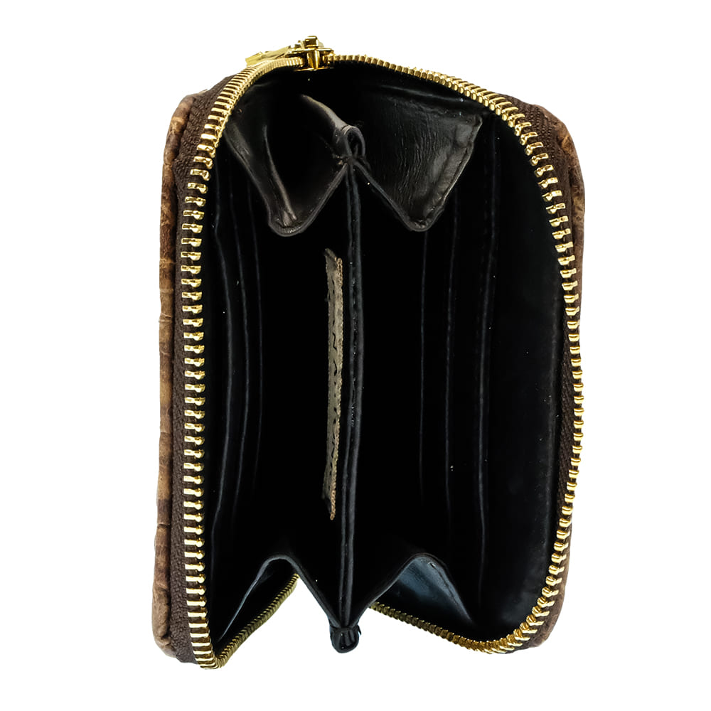 Juan Antonio Other Juan Antonio Tooled Croc Cognac Small Zip Wallet