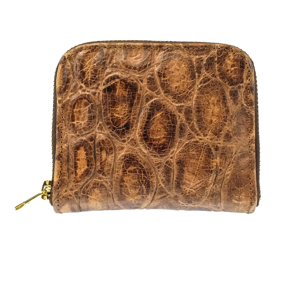 Juan Antonio Other Juan Antonio Tooled Croc Cognac Small Zip Wallet
