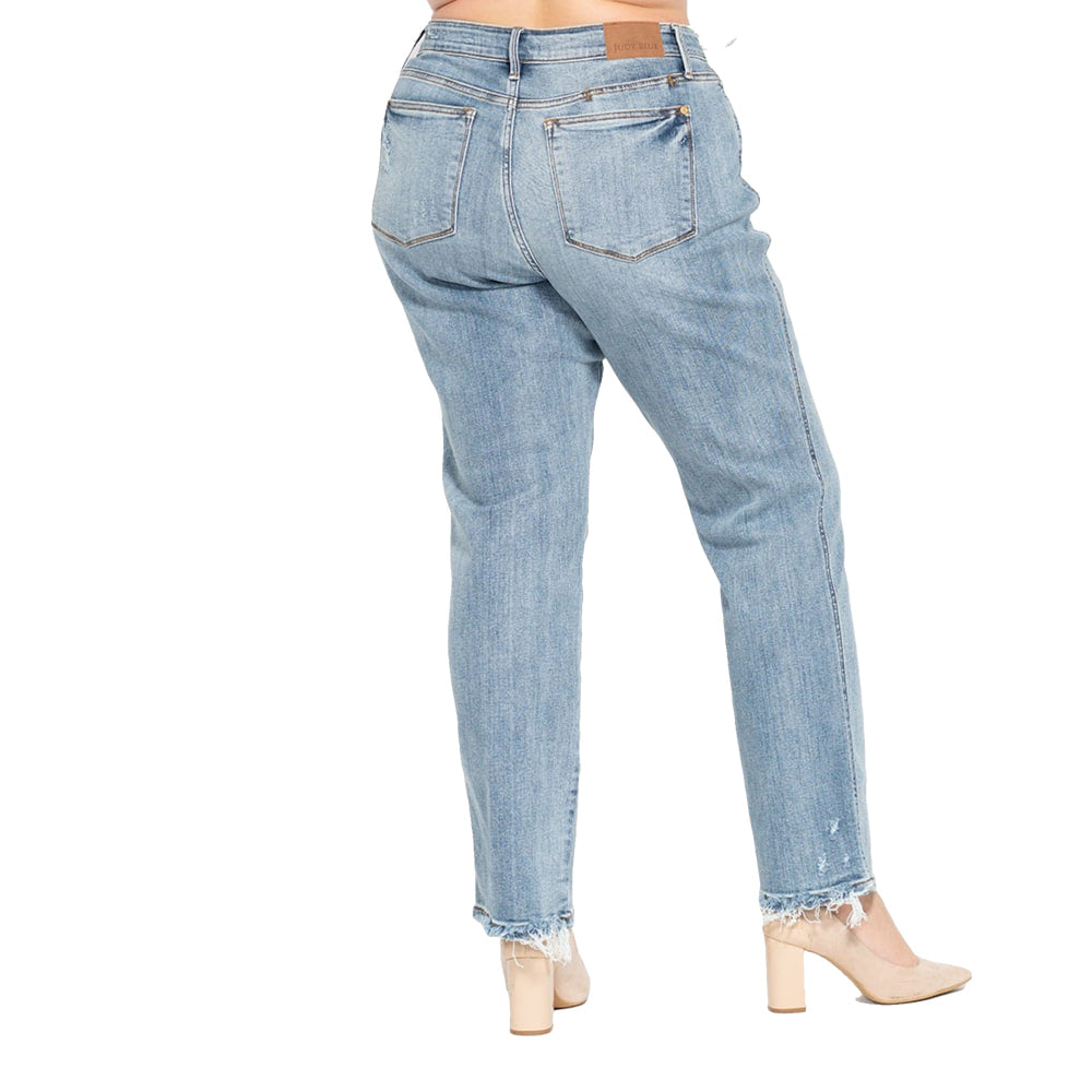 Judy Blue Apparel Judy Blue Ladies Plus Size Dad Jeans In Light Wash