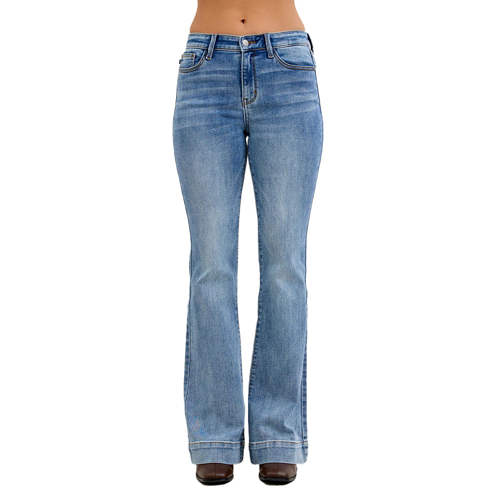 Judy Blue Apparel Judy Blue Women's Light Wash Mid Rise Trousers