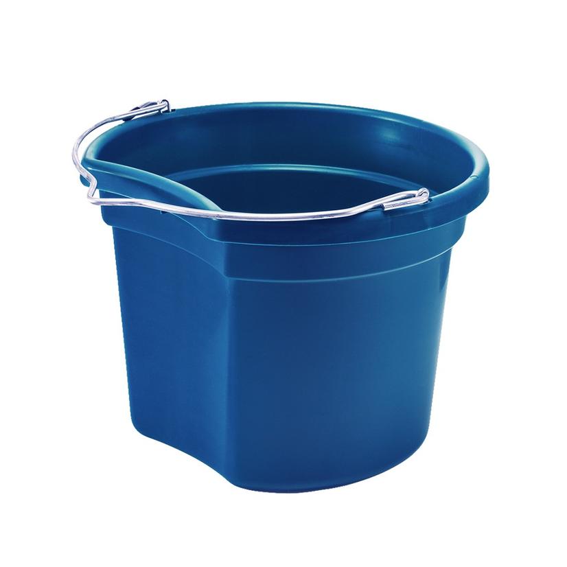 K And D Equestrian Supplies Royal Blue Small Economy Flat Back Bucket 8 Qt.