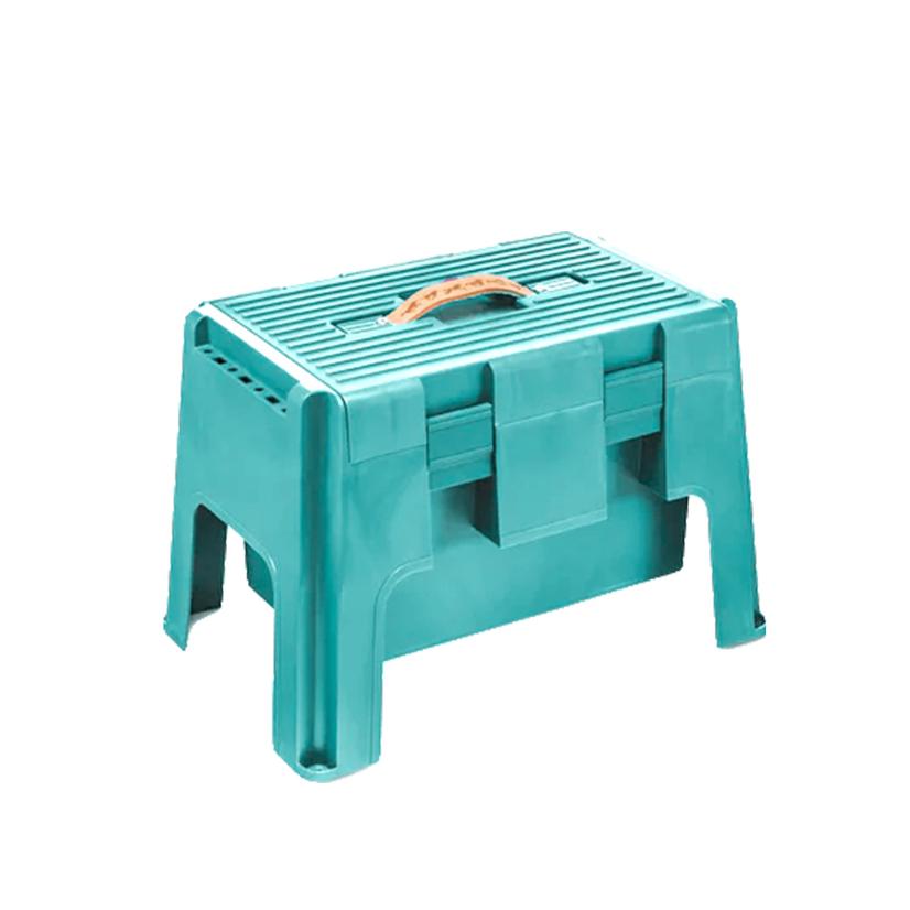 K And D Equestrian Supplies Teal Grooming Stool with Flip-top Tool Box and Storage Compartment - Asst Colors