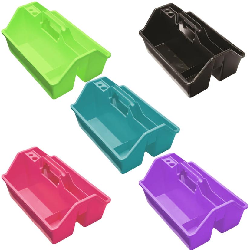 K And D Equestrian Supplies Two-Sided Toolbox Plastic Barn Tote - Assorted Colors