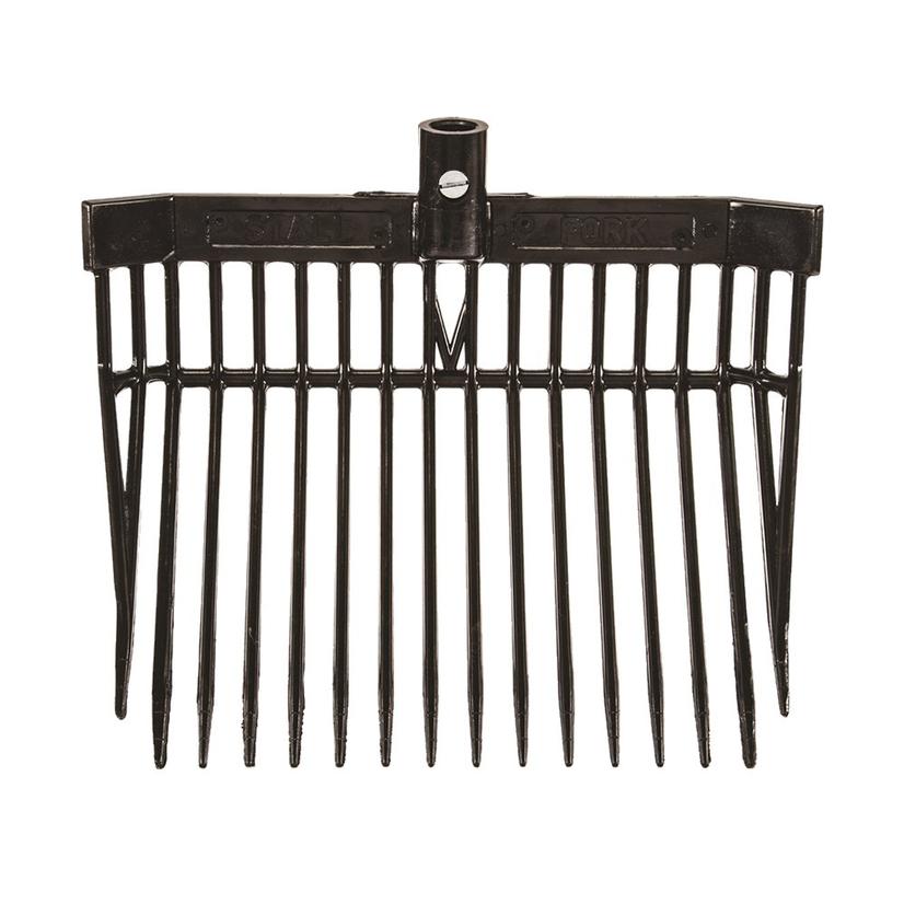 K&D Equestrian Supplies Black Angled Stall Fork - Complete Fork and Handle