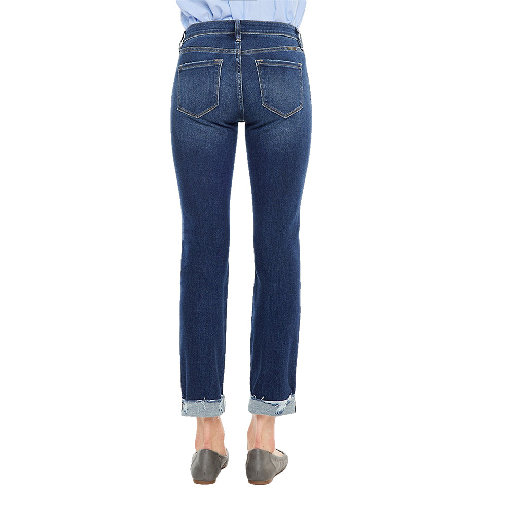 Kancan Apparel Kancan Emely Mid Rise Slim Fit Straight Leg Women's Jeans
