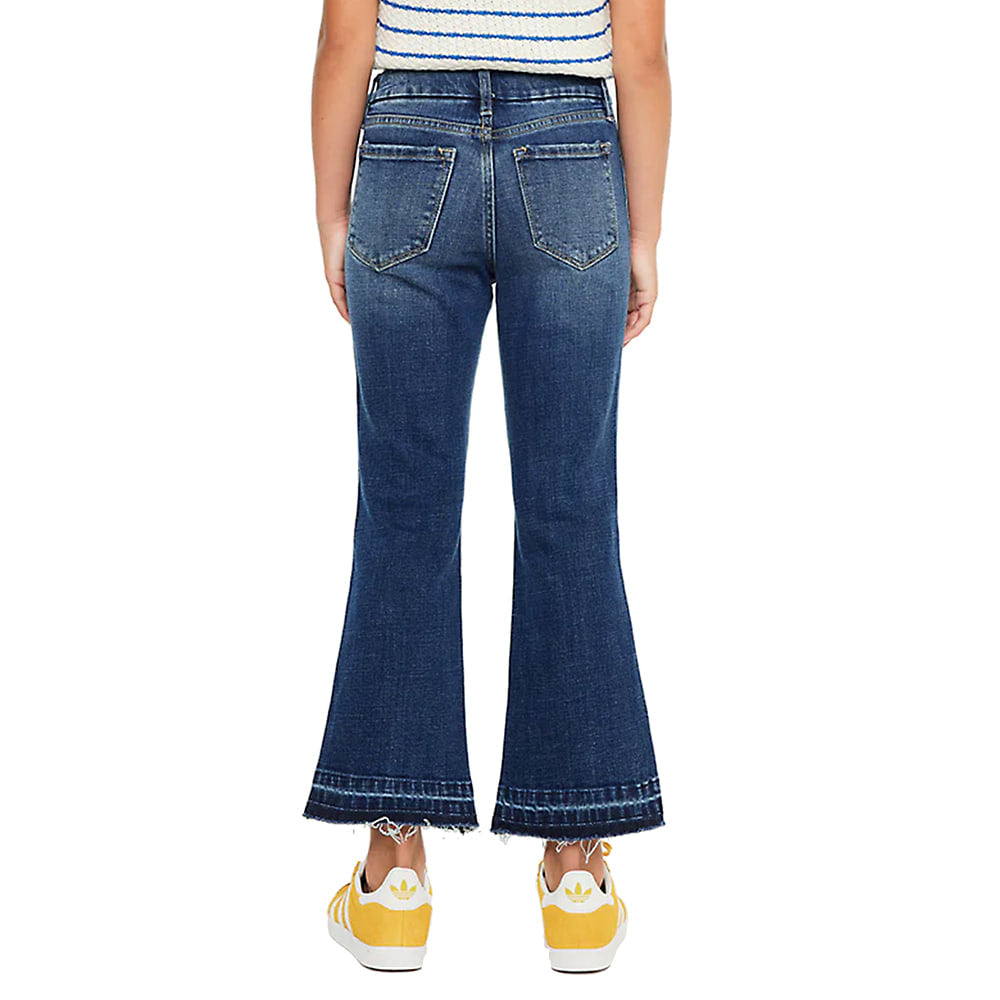 Kancan Apparel Kancan Girl's Cropped High Rise Flare Jeans