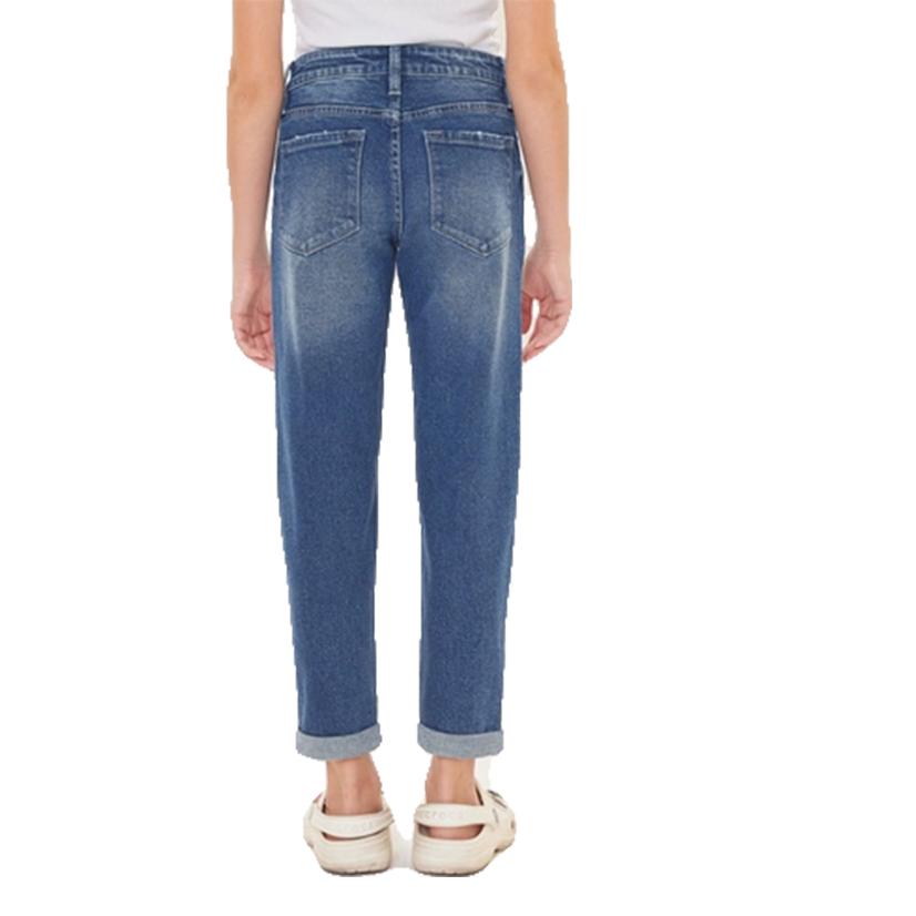 Kancan Apparel Kancan Mini Mom Fit Capri Girl's Jeans