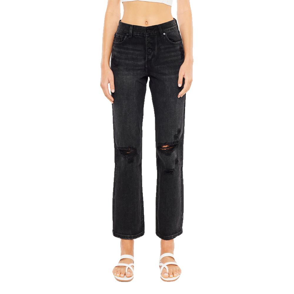 Kancan Apparel Kancan Ultra High Rise Straight Women's Black Jeans