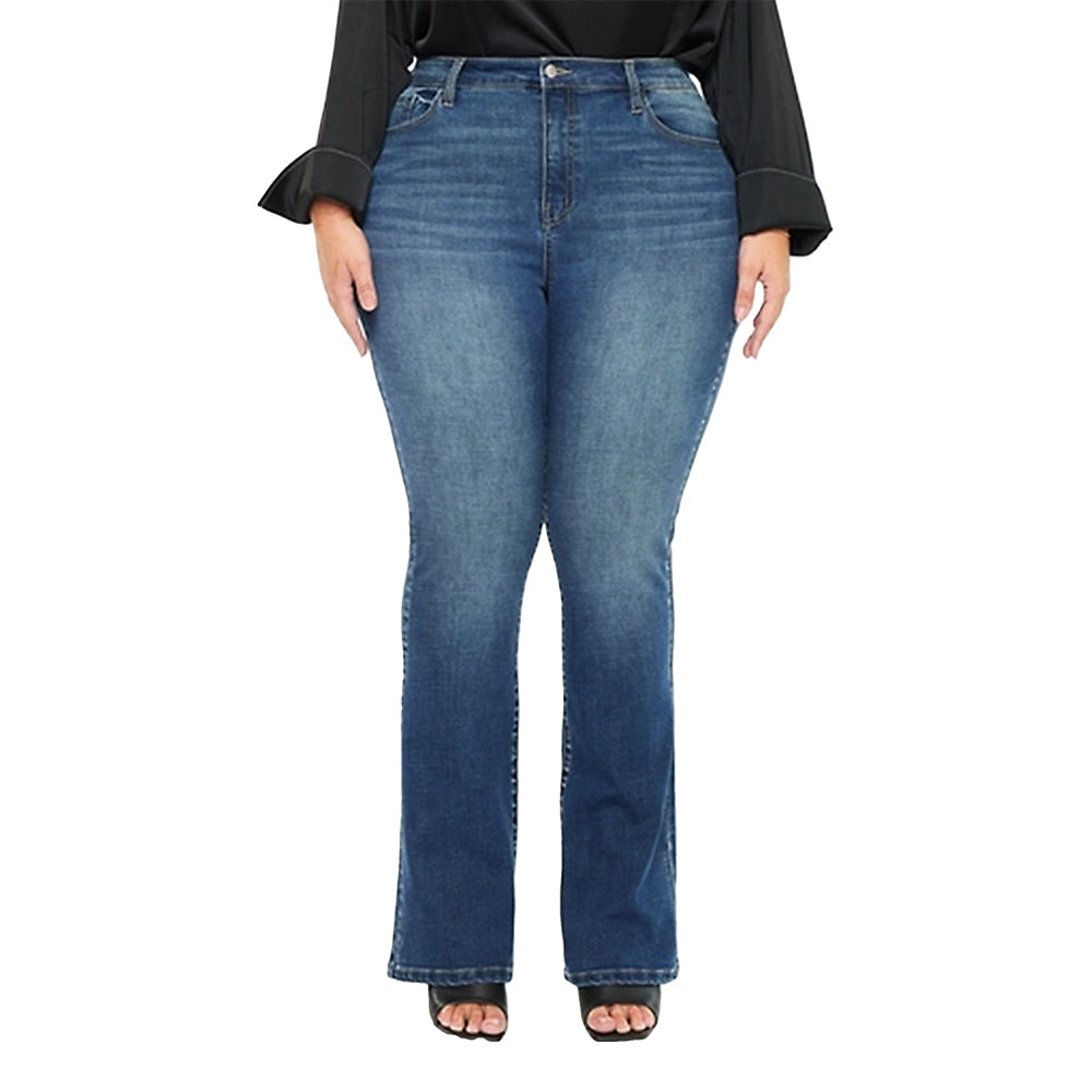 Kancan Apparel Kancan Women's Plus High Rise Bootcut Jean