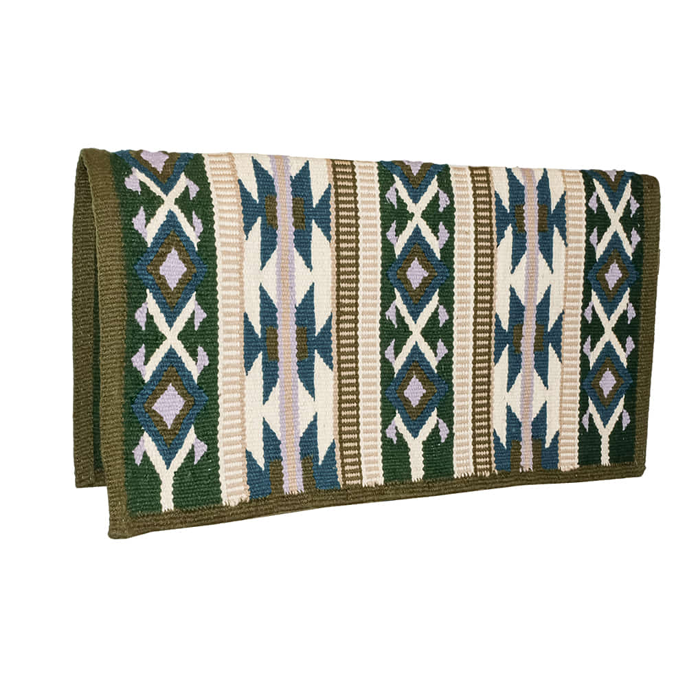 KD Saddle Blankets Tack KD Saddle Blankets Dark Olive Denim Wool Saddle Blanket 34x40