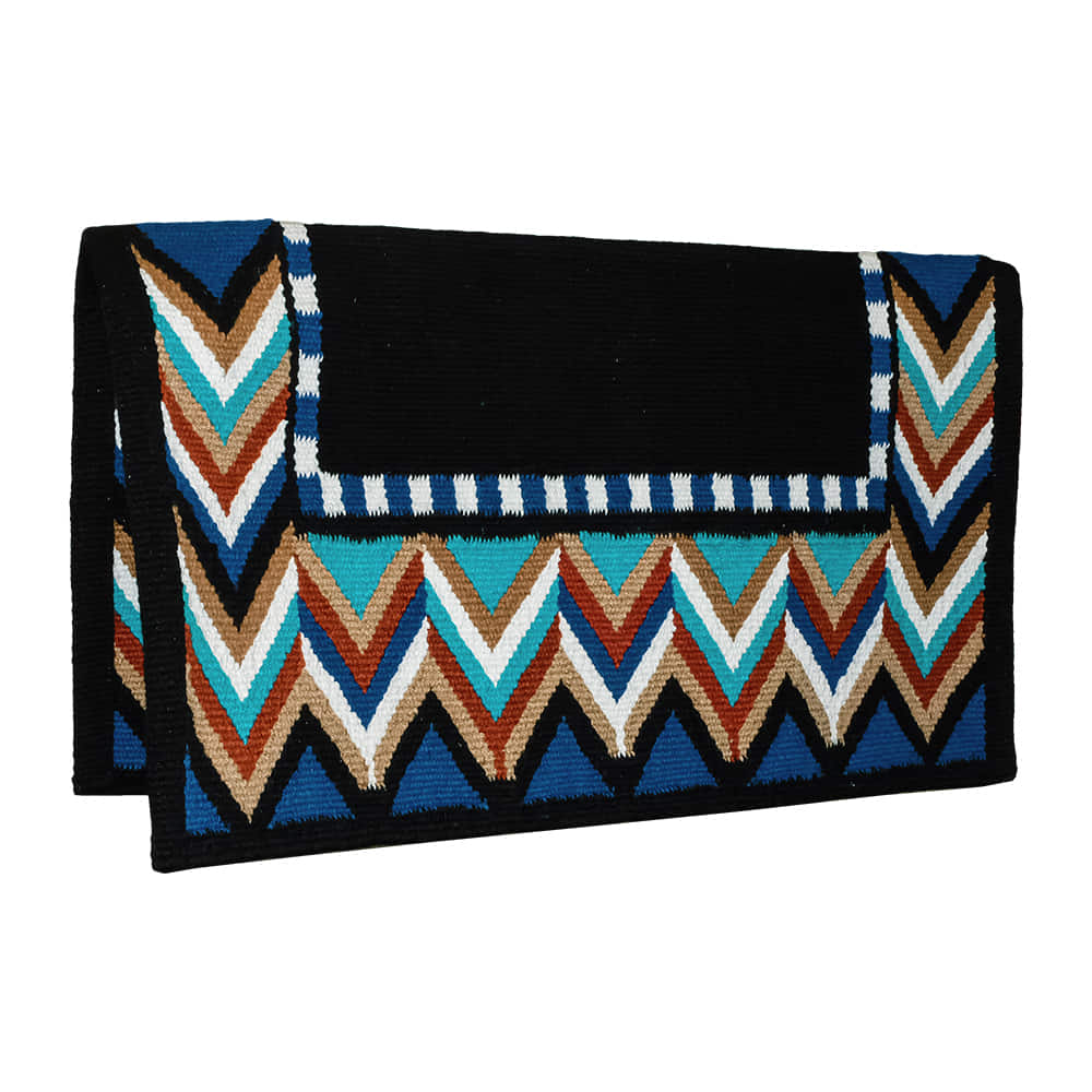 KD Saddle Blankets Tack KD Saddle Blankets Turquoise Teal Wool Saddle Blanket 34x40