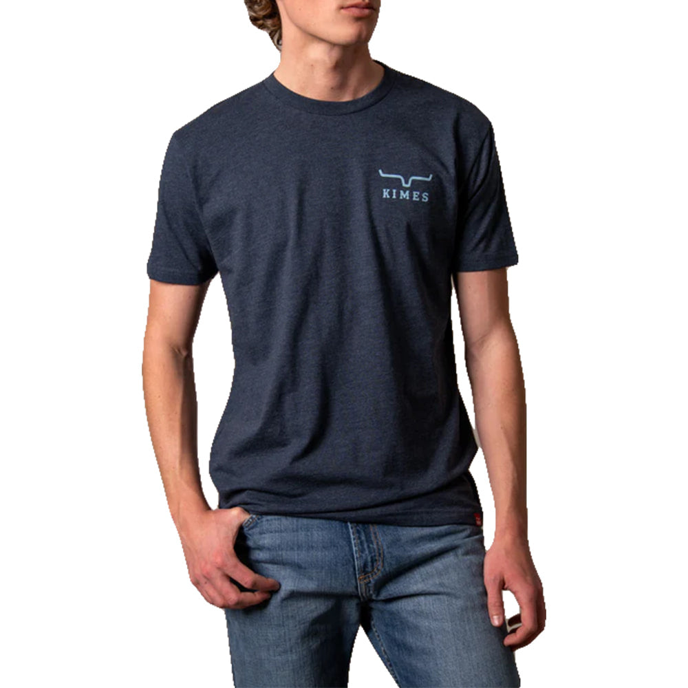 Kimes Ranch Apaprel Kimes Ranch Men's Midnight Navy Heavy Text T-Shirt
