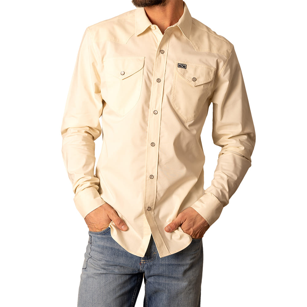 Kimes Ranch Apparel Kimes Ranch Natural Blackout Long Sleeve Men's Button Down Shirt