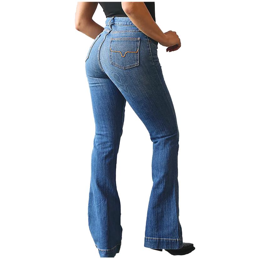 Kimes Ranch Apparel Kimes Ranch Ultra High Rise Jennifer Mid Wash Wide Flare Women's Jeans
