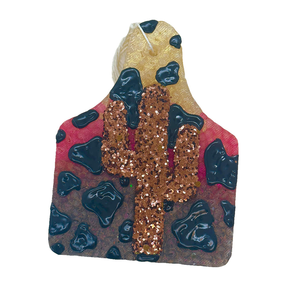 Leafcutter Candle Co. Other Leaf Cutter Ombre Cow Tag With Glitter Cactus Strawberry Leather