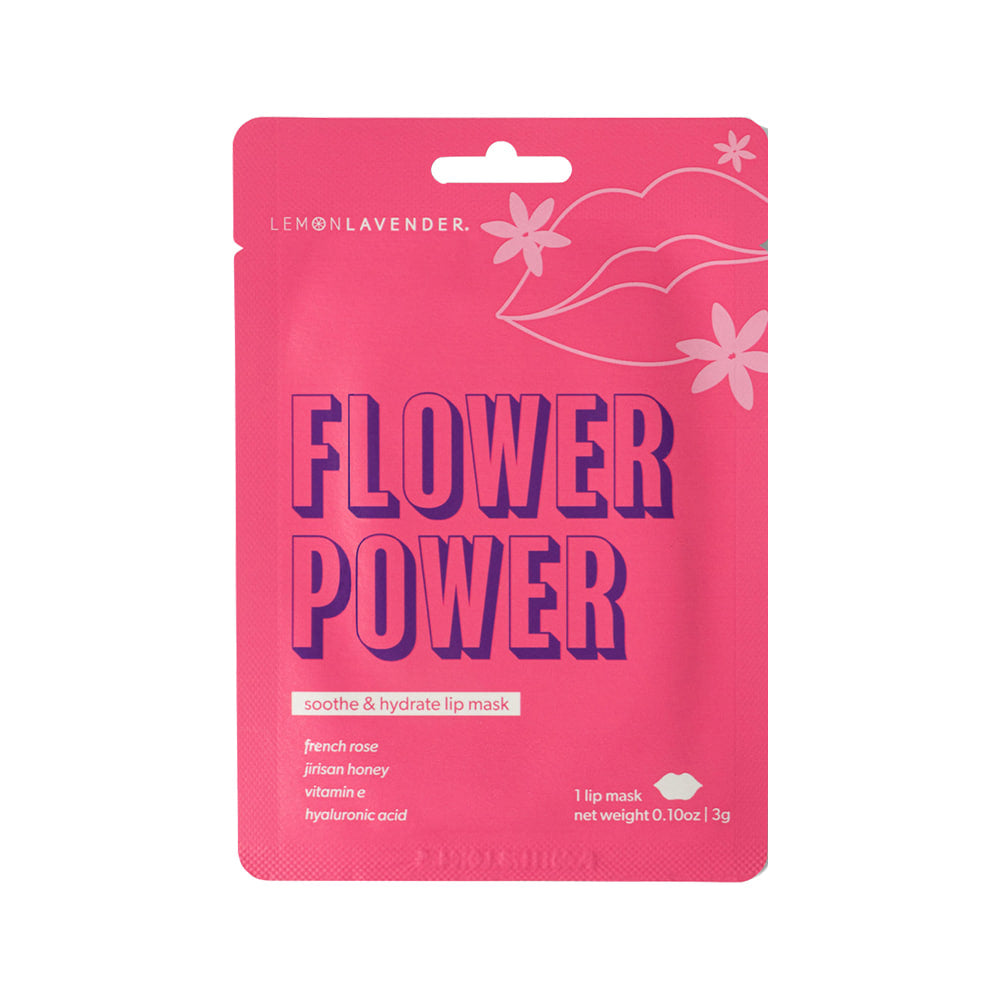 Lemon Lavender Other Lemon Lavender Flower Power Pucker Up Hydrogel Lip Mask Soothe and Hydrate Lip Mask