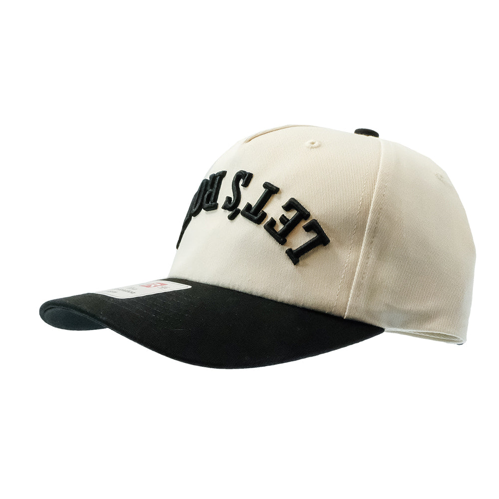 Let's Rope Hats Let's Rope 356 Cream and Black Cap with Upside and Backwards Let's Rope