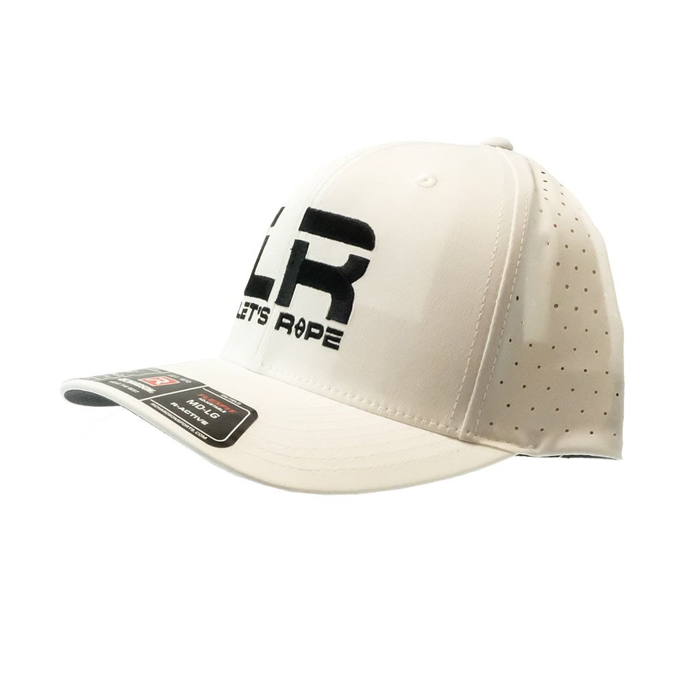 Let's Rope Hats Let's Rope 632 White R-Flex with Black Let's Rope Logo