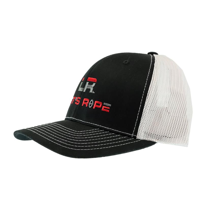 Let's Rope Hats OSFA / BLACK/WHITE Let's Rope Black and White Meshback Cap
