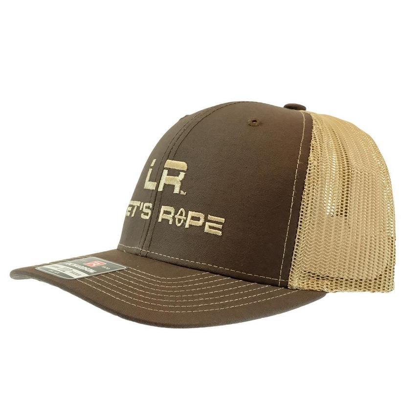 Let's Rope Hats OSFA / BROWN/KHAKI Let's Rope Brown and Khaki Mesh Back Cap