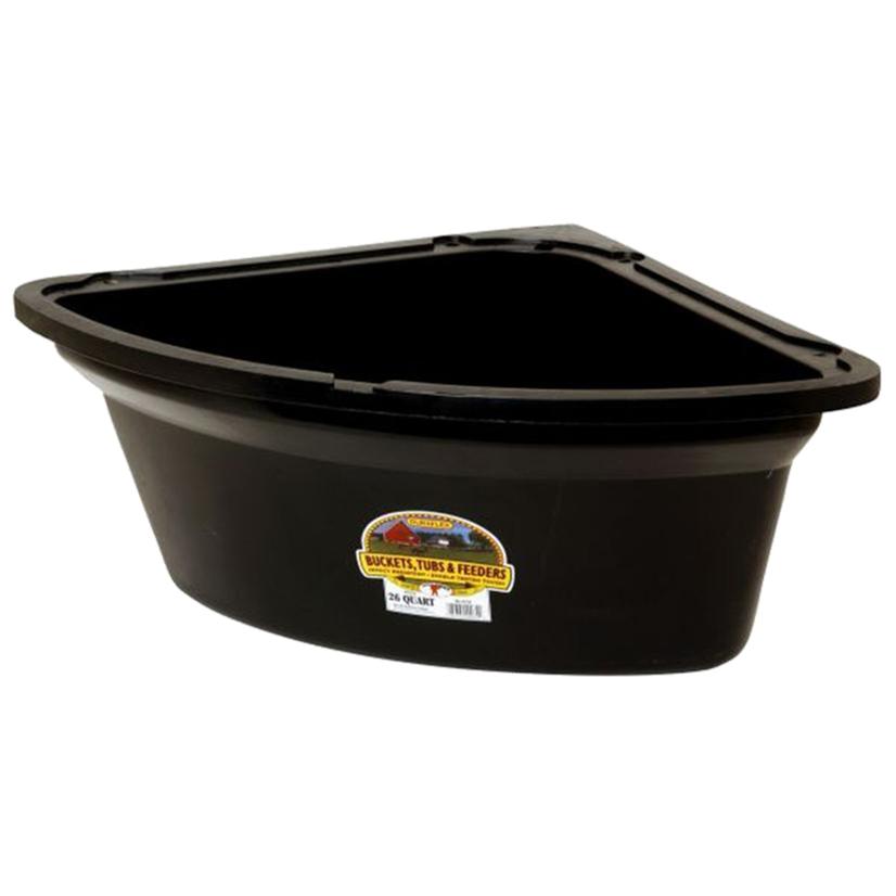 Little Giant Supplies Black Little Giant Corner Feeder 26 Quart
