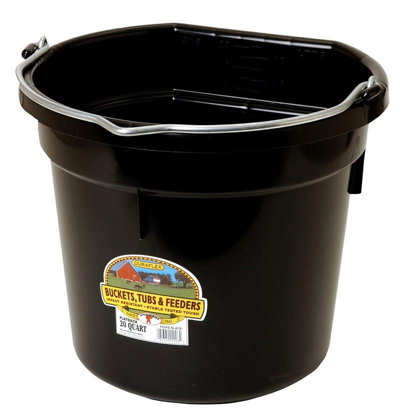 Little Giant Supplies Miller MFG.Flat Back Plastic Bucket 20 Quart