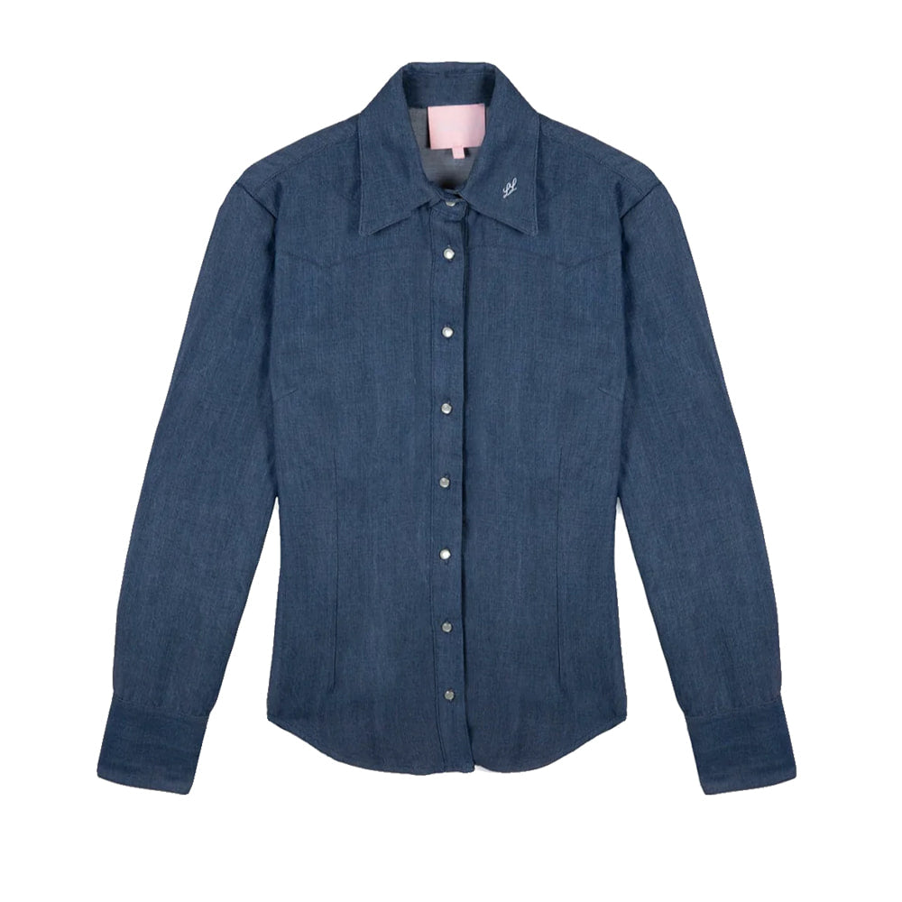Little Lucille Apparel Little Lucille Daylight Denim Signature Fit Long Sleeve Button-Down Women's Shirt