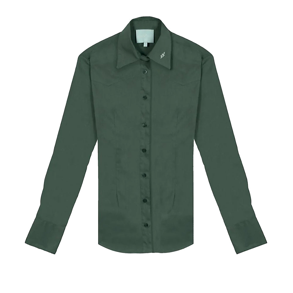 Little Lucille Apparel Little Lucille Evergreen Long Sleeve Button Down Signature Fit Shirt