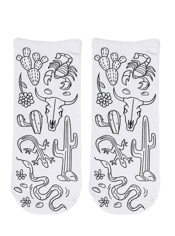 Living Royal Apparel White / OS Living Royal Desert Coloring Socks