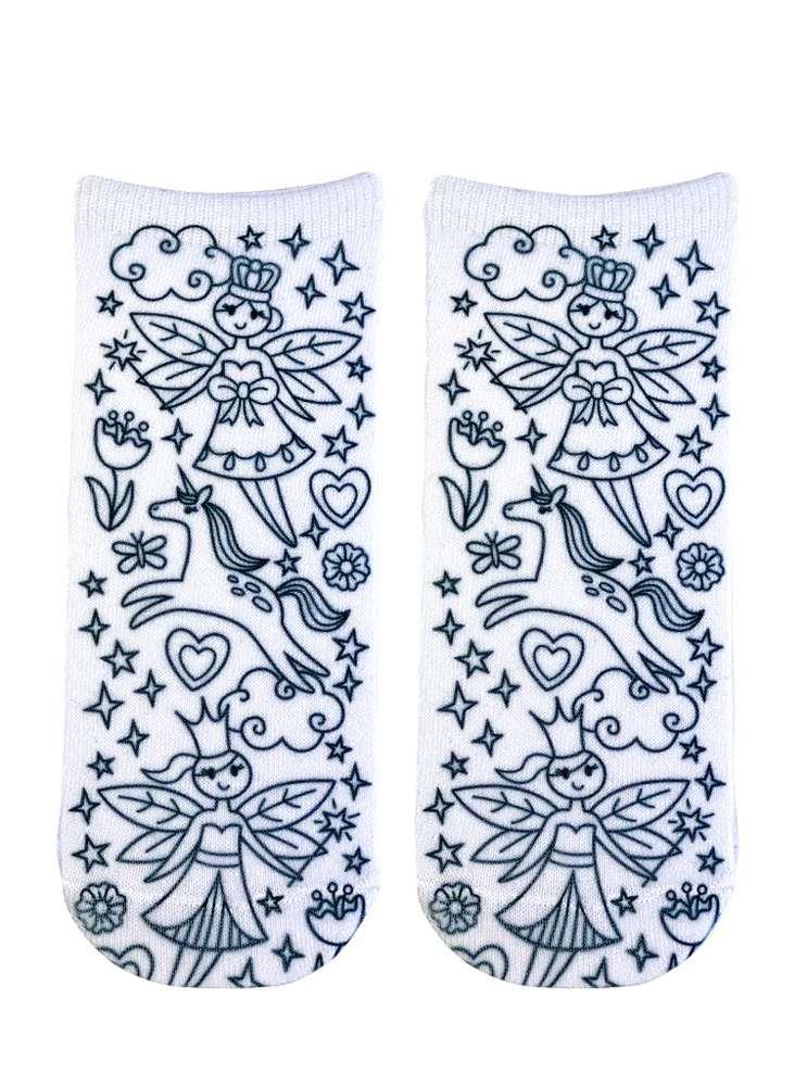 Living Royal Apparel White / OS Living Royal Fairy Princess Coloring Socks