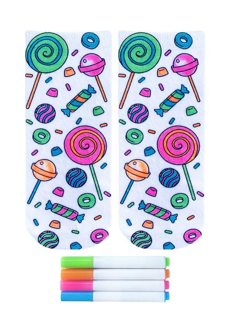 Living Royal Apparel White / OSFA Living Royal Candy Explosion Coloring Socks