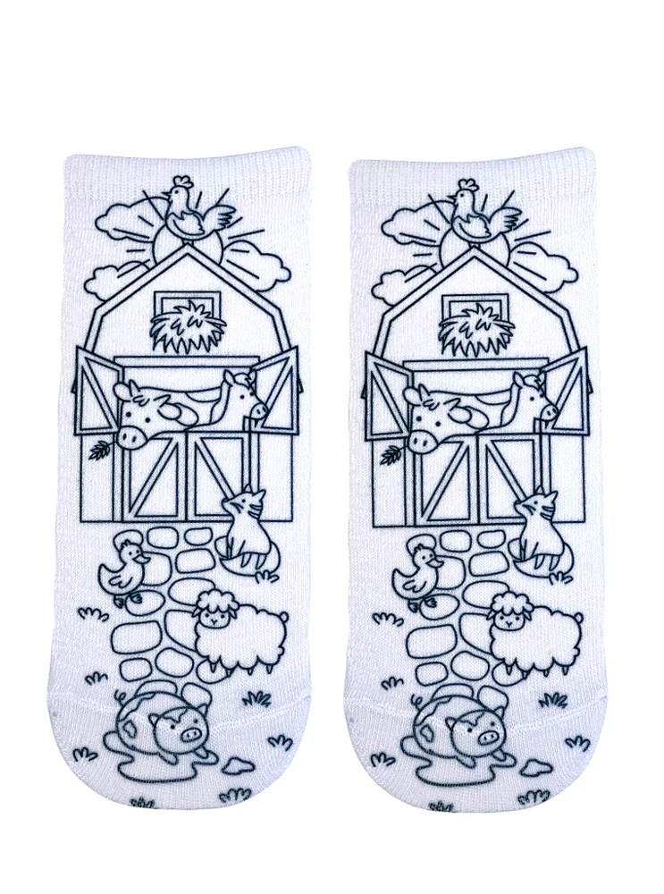 Living Royal Apparel White / OSFA Living Royal Farm Coloring Socks In White
