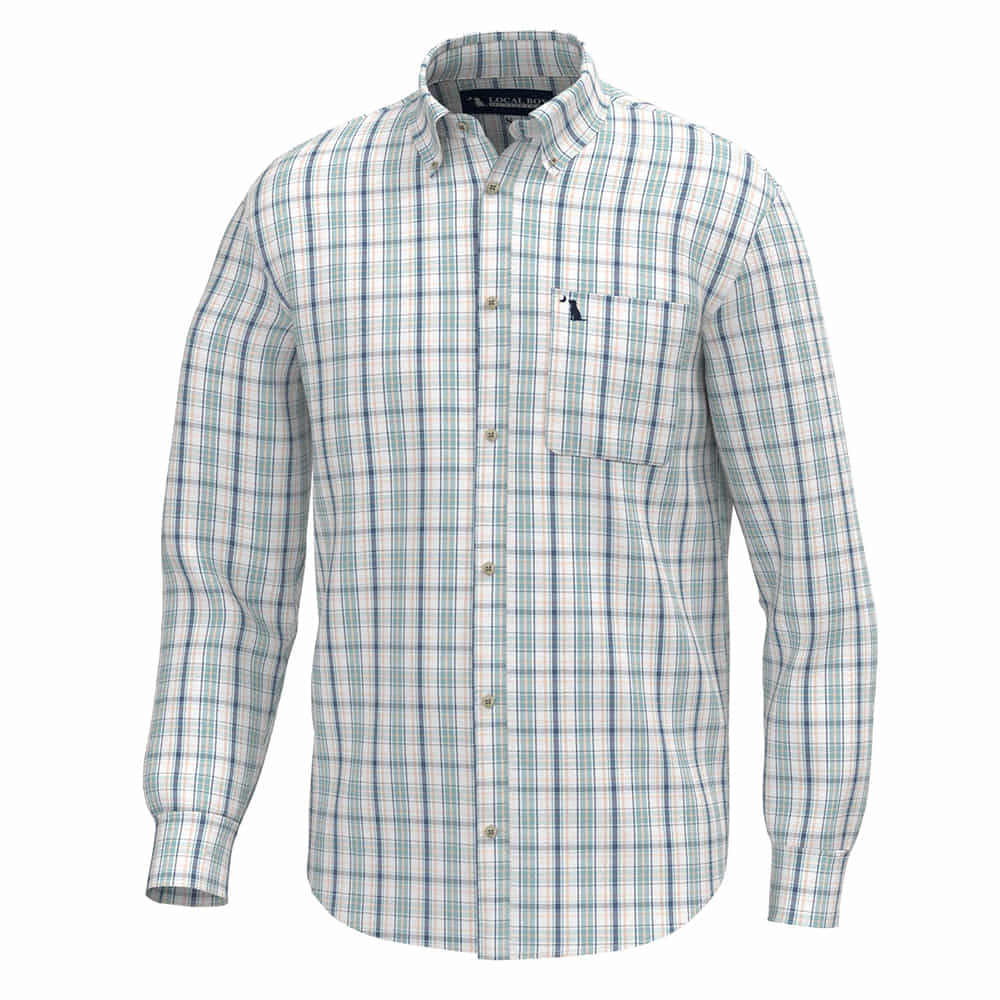 Local Boy Outfitters Apparel Local Boy Outfitters Men's Spearmint Long Sleeve Button-Down Dress Shirt