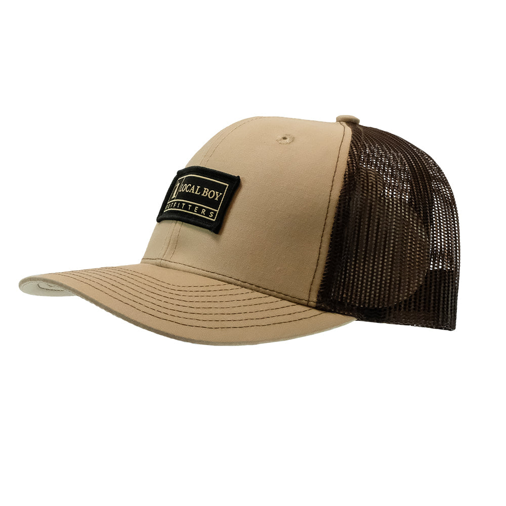 Local Boy Outfitters Hats Local Boy Outfitter Khaki and Coffee Woven Label Cap