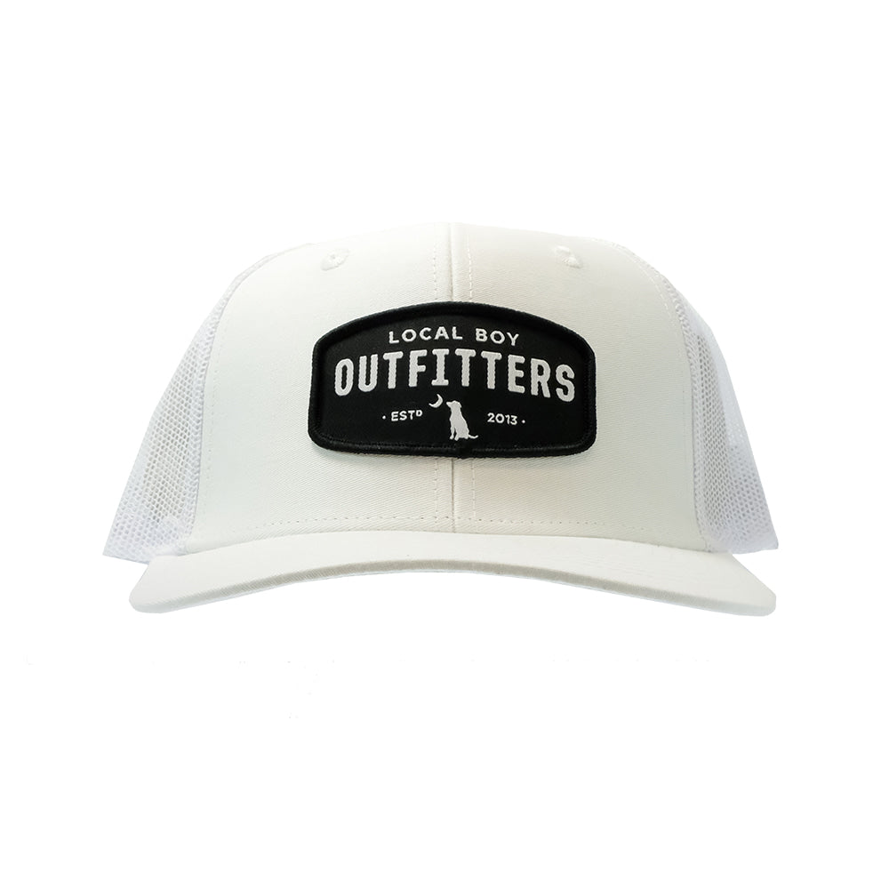 Local Boy Outfitters Hats Local Boy Outfitters White Woven Patch Trucker Cap