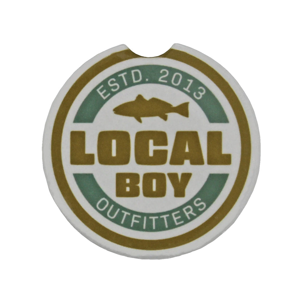 Local Boy Outfitters Home Decor Local Boy Outfitters Car Coaster Classic Red in Brown
