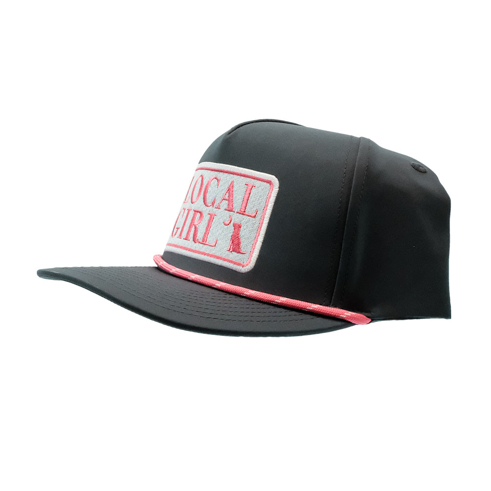 Local Girl Outfitters Hats Local Girl Outfitters Women's Charcoal LG Bodoni Badge Cap