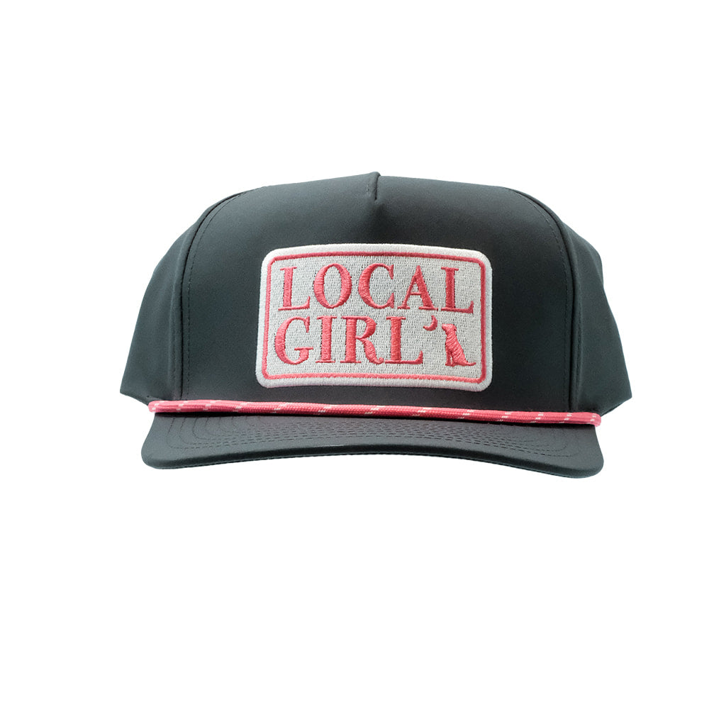 Local Girl Outfitters Hats Local Girl Outfitters Women's Charcoal LG Bodoni Badge Cap