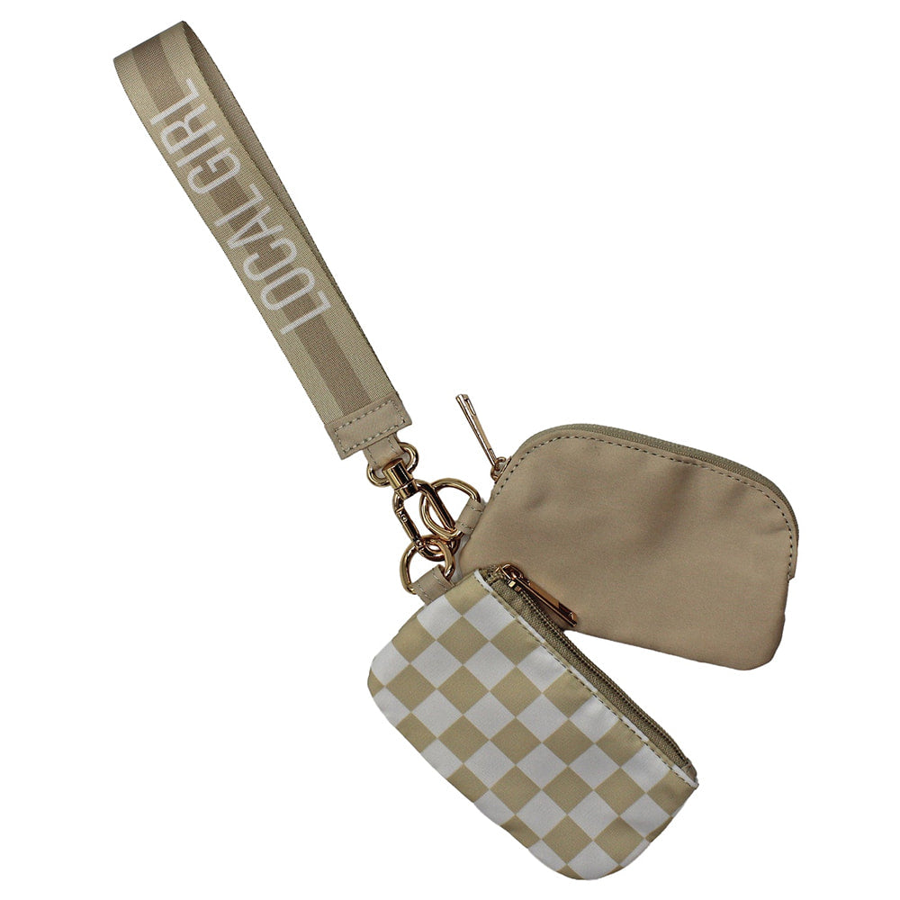Local Girl Outfitters Other Khaki Classic Dual Wristlet