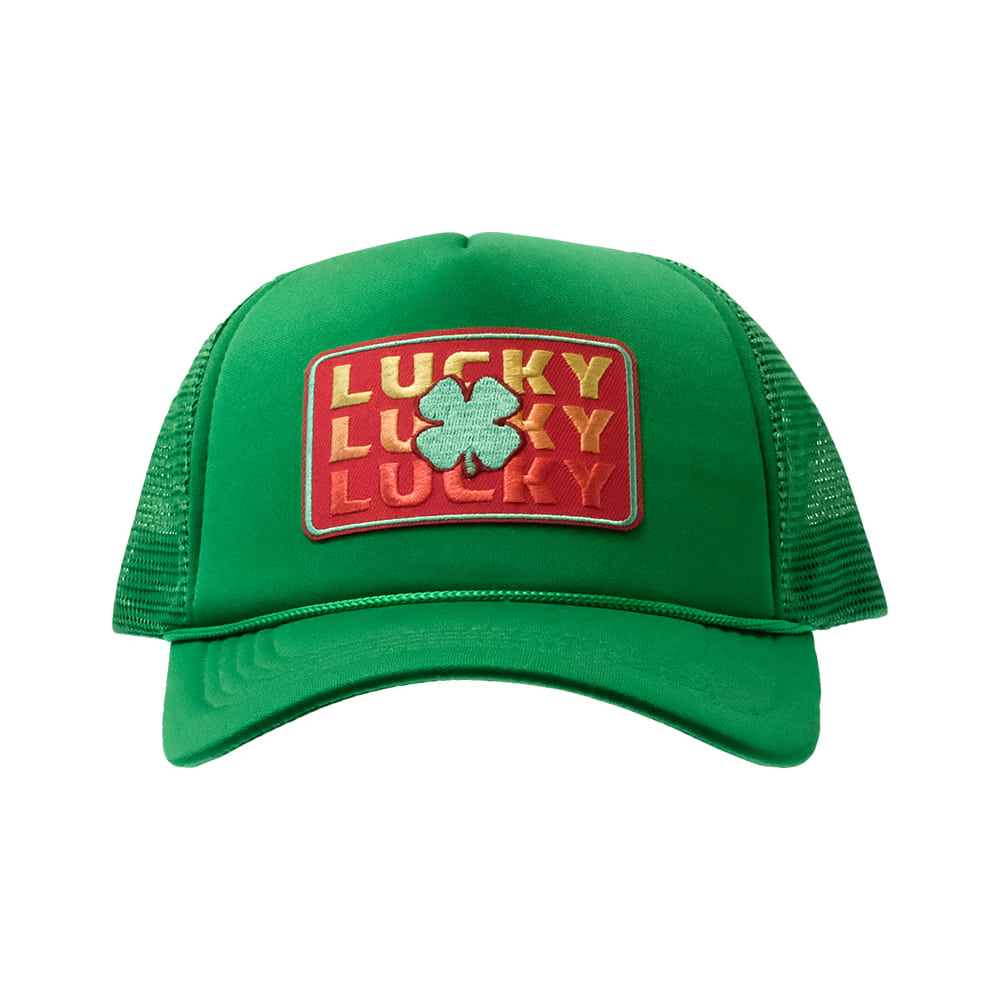 Lucky Chuck Apparel Lucky Chuck Lucky Red Trio Patch Foamie Trucker