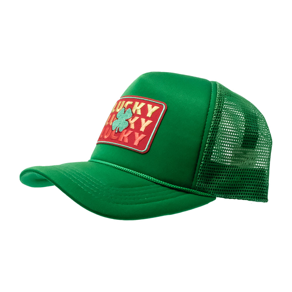 Lucky Chuck Apparel Lucky Chuck Lucky Red Trio Patch Foamie Trucker