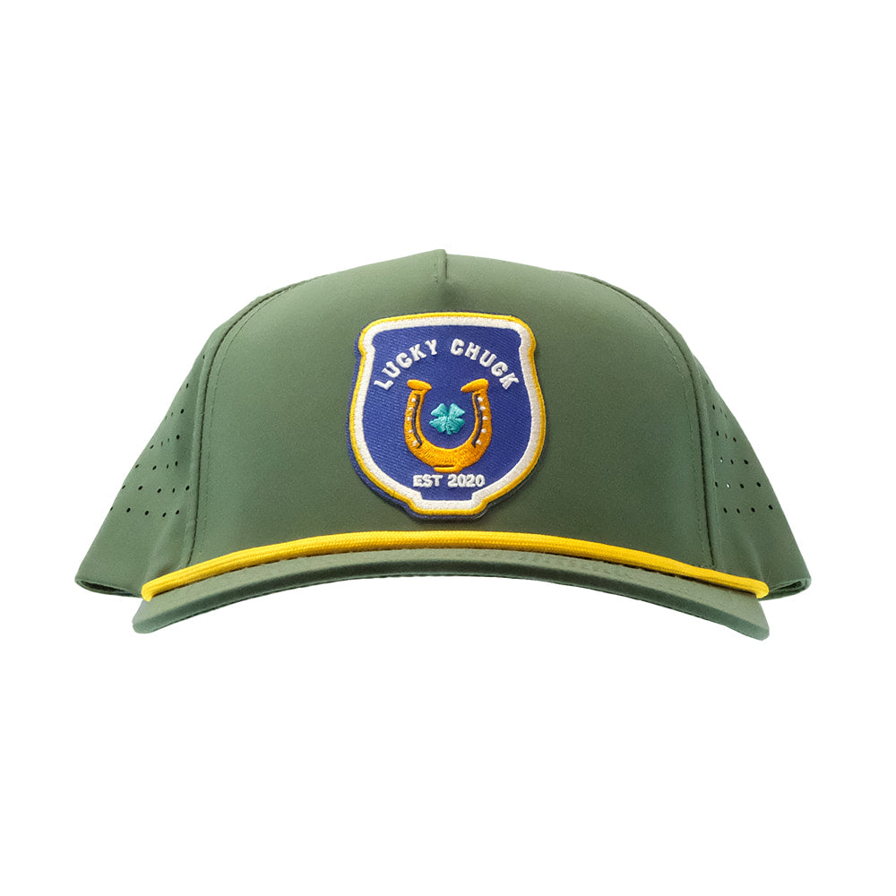 Lucky Chuck Hats Lucky Chuck Lucky Golf Patch Performance Cap With Gold Rope
