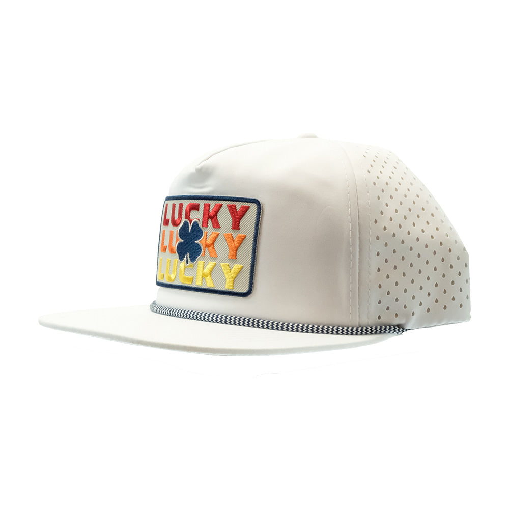 Lucky Chuck Hats Lucky Chuck White Trio Patch Cap