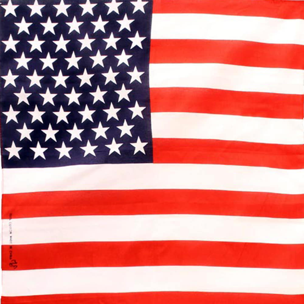 M & F Western Apparel American Flag / 21"X21" M&F Western American Flag Bandana 21"x21"