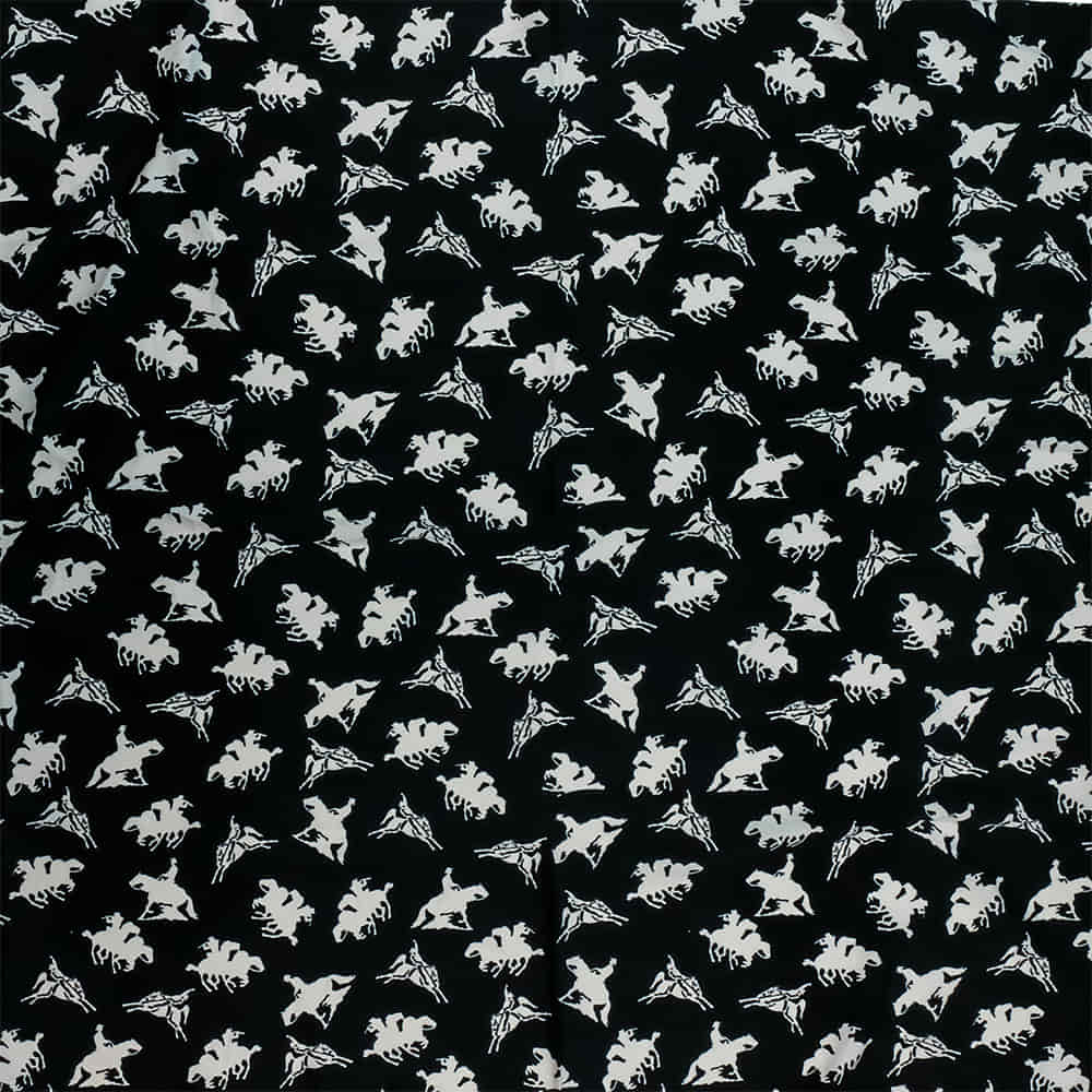 M & F Western Apparel Black / 33"X33" M&F Western Black Horse Wild Rag 33"x33"